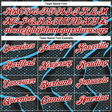 Laden Sie das Bild in den Galerie-Viewer, Uksn Individuelles Schwarz Rot-Himmelblau 3D-Bowling Punkte Funktions-Poloshirt
