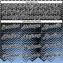 Laden Sie das Bild in den Galerie-Viewer, Uksn Individuelles Schwarz Hellblau-Grau 3D-Bowling geometrische Form Funktions-Poloshirt