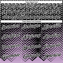Laden Sie das Bild in den Galerie-Viewer, Uksn Individuelles Schwarz Hellviolett-Grau 3D-Bowling geometrische Form Funktions-Poloshirt