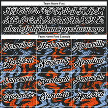 Laden Sie das Bild in den Galerie-Viewer, Uksn Individuelles Schwarz Hellblau-Orange 3D-Bowling abstrakte Grunge-Kunst Funktions-Poloshirt