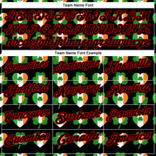 Laden Sie das Bild in den Galerie-Viewer, Uksn Individuelles Schwarz Rot 3D-St. Patrick's Day Kleeblatt Funktions-Poloshirt
