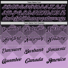 Laden Sie das Bild in den Galerie-Viewer, Uksn Individuelles Schwarz Hellviolett 3D-Verlaufs-Quadratform Funktions-Poloshirt