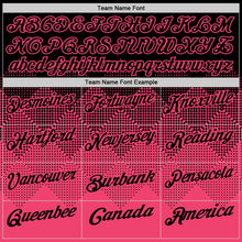 Laden Sie das Bild in den Galerie-Viewer, Uksn Individuelles Schwarz Neonpink 3D-Verlaufs-Quadratform Funktions-Poloshirt