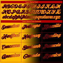 Laden Sie das Bild in den Galerie-Viewer, Uksn Individuelles Schwarz Gold-Rot 3D-Verlaufs-Mode Funktions-Poloshirt