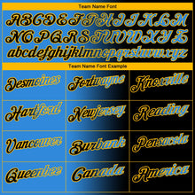 Laden Sie das Bild in den Galerie-Viewer, Uksn Individuelles Schwarz Puderblau-Gold 3D-Verlaufs-Mode Funktions-Poloshirt