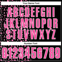Laden Sie das Bild in den Galerie-Viewer, Uksn Individuelles Schwarz Pink-Weiß 3D Pink Ribbon Brustkrebsbewusstseinsmonat Gesundheitsfürsorge für Frauen Unterstützung Funktions-Poloshirt
