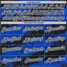 Laden Sie das Bild in den Galerie-Viewer, Uksn Individuelles Schwarz Gewitterblau-Weiß Farbspritzer-Streifen Funktions-Poloshirt