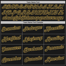 Laden Sie das Bild in den Galerie-Viewer, Uksn Individuelles Schwarz Altgold Nadelstreifen-Altgold Funktions-Poloshirt