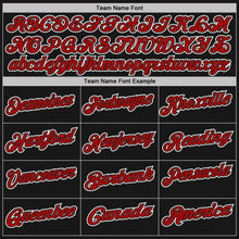 Laden Sie das Bild in den Galerie-Viewer, Uksn Individuelles Schwarz Rot mit Nadelstreifen-Weiß Funktions-Poloshirt