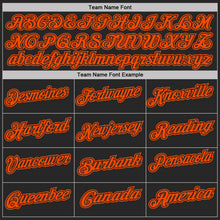 Laden Sie das Bild in den Galerie-Viewer, Uksn Individuelles Schwarz Orange Nadelstreifen-Orange Funktions-Poloshirt
