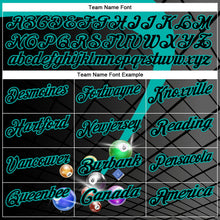 Laden Sie das Bild in den Galerie-Viewer, Uksn Individuelles Schwarz-Aqua Billardkugeln Funktions-Poloshirt