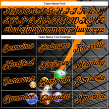 Laden Sie das Bild in den Galerie-Viewer, Uksn Individuelles Schwarz-Bay Orange Billardkugeln geometrisches Gitter Funktions-Poloshirt