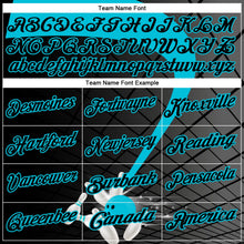 Laden Sie das Bild in den Galerie-Viewer, Uksn Individuelles Schwarz-Lakes Blau Bowling geometrisches Gitter Funktions-Poloshirt