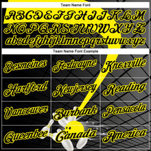 Laden Sie das Bild in den Galerie-Viewer, Uksn Individuelles Schwarz-Hellgelb Bowling geometrisches Gitter Funktions-Poloshirt