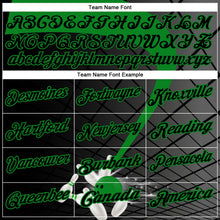 Laden Sie das Bild in den Galerie-Viewer, Uksn Individuelles Schwarz-Grasgrün Bowling geometrisches Gitter Funktions-Poloshirt