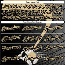 Laden Sie das Bild in den Galerie-Viewer, Uksn Individuelles Schwarz-Vegas-Gold Bowling geometrisches Gitter Funktions-Poloshirt