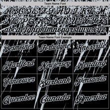 Laden Sie das Bild in den Galerie-Viewer, Uksn Individuelles Schwarz-Silber Distressed-Kratzer-Pinselstrich Funktions-Poloshirt