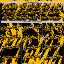 Laden Sie das Bild in den Galerie-Viewer, Uksn Individuelles Schwarz-Gold Zerrissener scharfer Pinselstrich-Spritzer Funktions-Poloshirt
