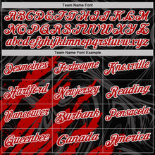 Laden Sie das Bild in den Galerie-Viewer, Uksn Individuelles Schwarz Rot-Weiß Pinselstrich-Spritzer flüssiger Wirbel Funktions-Poloshirt