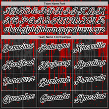 Laden Sie das Bild in den Galerie-Viewer, Uksn Individuelles Schwarz Rot-Weiß Tropfende Spritzerfarbe Funktions-Poloshirt