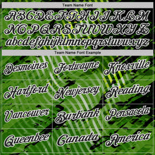 Laden Sie das Bild in den Galerie-Viewer, Uksn Individuelles Schwarz Neongrün-Weiß Abstrakte Grunge-Spritzer diagonale Streifen Funktions-Poloshirt