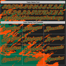 Laden Sie das Bild in den Galerie-Viewer, Uksn Individuelles Schwarz Kelly-Grün-Orange Pinselstrich-Splitter-Spritzer Funktions-Poloshirt