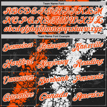 Laden Sie das Bild in den Galerie-Viewer, Uksn Individuelles Schwarz Orange-Weiß Tropfende Spritzer rissige Textur Funktions-Poloshirt
