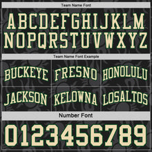 Laden Sie das Bild in den Galerie-Viewer, Uksn Individuelles Schwarz Creme-Grün Seitenstreifen Sonnenflamme Wendbar Doppelseitig Sublimation Basketball-Set Trikot