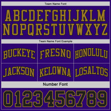 Laden Sie das Bild in den Galerie-Viewer, Uksn Individuelles Schwarz Violett-Altgold Seitenpanel Geometrisch Chevron Wendbar Doppelseitig Sublimation Basketball-Set Trikot