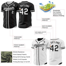 Laden Sie das Bild in den Galerie-Viewer, Uksn Individuelles Schwarz-Weiß Wendbares Baseball-Trikot mit Knopfleiste