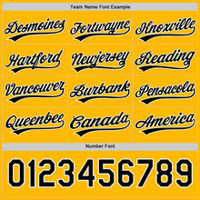 Laden Sie das Bild in den Galerie-Viewer, Uksn Individuelles Schwarz Gold-Weiß Wendbares Baseball-Trikot mit Knopfleiste