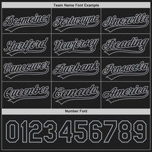 Laden Sie das Bild in den Galerie-Viewer, Uksn Individuelles Schwarz-Grau Wendbares Baseball-Trikot mit Knopfleiste