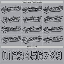 Laden Sie das Bild in den Galerie-Viewer, Uksn Individuelles Schwarz-Grau Wendbares Baseball-Trikot mit Knopfleiste
