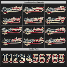 Laden Sie das Bild in den Galerie-Viewer, Uksn Individuelles Schwarz Vintage USA-Flagge-Creme Wendbares Baseball-Trikot mit Knopfleiste
