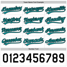 Laden Sie das Bild in den Galerie-Viewer, Uksn Individuelles Schwarz Petrol-Weiß Wendbares Baseball-Trikot mit Knopfleiste