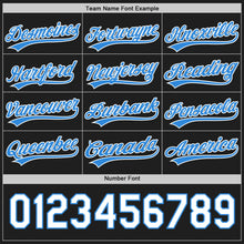 Laden Sie das Bild in den Galerie-Viewer, Uksn Individuelles Schwarz Elektrisch Blau-Weiß Wendbares Baseball-Trikot mit Knopfleiste