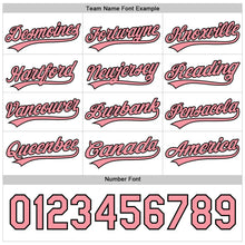 Laden Sie das Bild in den Galerie-Viewer, Uksn Individuelles Schwarz Mittelpink-Weiß Wendbares Baseball-Trikot mit Knopfleiste