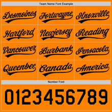 Laden Sie das Bild in den Galerie-Viewer, Uksn Individuelles Schwarz-Bay Orange Wendbares Baseball-Trikot mit Knopfleiste