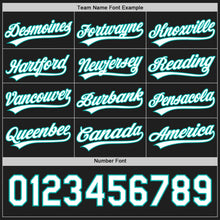 Laden Sie das Bild in den Galerie-Viewer, Uksn Individuelles Schwarz Weiß-Aqua Wendbares Baseball-Trikot mit Knopfleiste