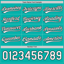 Laden Sie das Bild in den Galerie-Viewer, Uksn Individuelles Schwarz Weiß-Aqua Wendbares Baseball-Trikot mit Knopfleiste