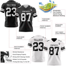 Laden Sie das Bild in den Galerie-Viewer, Uksn Individuelles Schwarz-Weiß Wendbares Zweiseitiges Authentisches Football Trikot