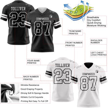 Laden Sie das Bild in den Galerie-Viewer, Uksn Individuelles Schwarz-Weiß Wendbares Zweiseitiges Authentisches Football Trikot