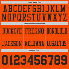 Laden Sie das Bild in den Galerie-Viewer, Uksn Individuelles Schwarz-Orange Wendbares Zweiseitiges Authentisches Football Trikot