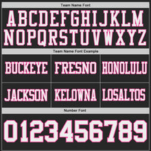 Laden Sie das Bild in den Galerie-Viewer, Uksn Individuelles Schwarz Weiß-Pink Wendbares Zweiseitiges Authentisches Football Trikot