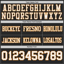 Laden Sie das Bild in den Galerie-Viewer, Uksn Individuelles Schwarz Weiß-Bay Orange Wendbares Zweiseitiges Authentisches Football Trikot