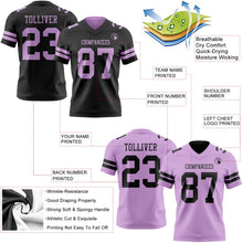 Laden Sie das Bild in den Galerie-Viewer, Uksn Individuelles Schwarz-Hellviolett Wendbares Zweiseitiges Authentisches Football Trikot