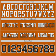 Laden Sie das Bild in den Galerie-Viewer, Uksn Individuelles Schwarz Texas-Orange-Weiß Wendbares Zweiseitiges Authentisches Football Trikot