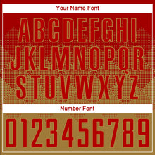 Laden Sie das Bild in den Galerie-Viewer, Uksn Individuelles Altgold Rot Sublimations-Fußballtrikot