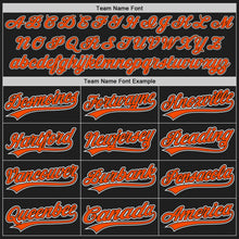 Laden Sie das Bild in den Galerie-Viewer, Uksn Individuelles Schwarz Orange-Weiß Zweiknopf Unisex Softball-Trikot