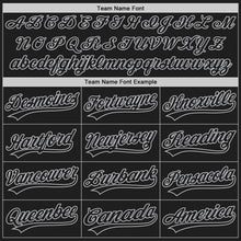 Laden Sie das Bild in den Galerie-Viewer, Uksn Individuelles Schwarz Schwarz-Grau Zweiknopf Unisex Softball-Trikot